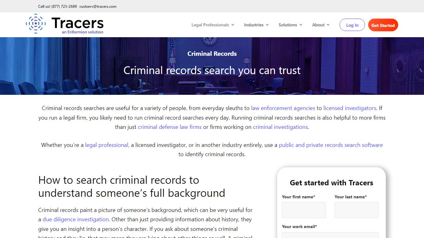 Criminal Records Search - Best Software to Find Criminal History - Tracers